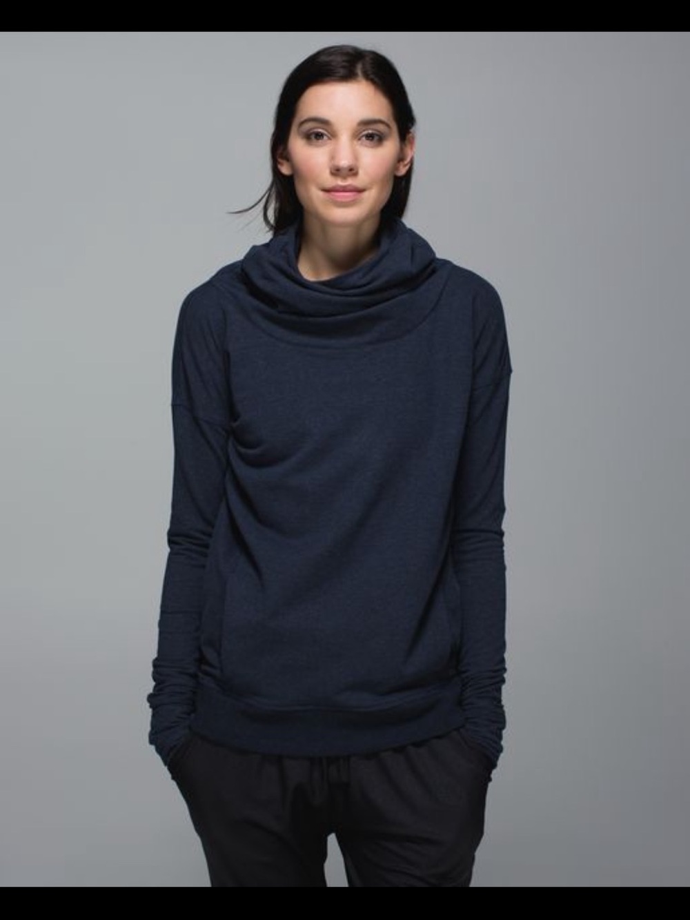 Lululemon Stress Less Hoodie Heathered Naval Blue Size 6 W3G66S